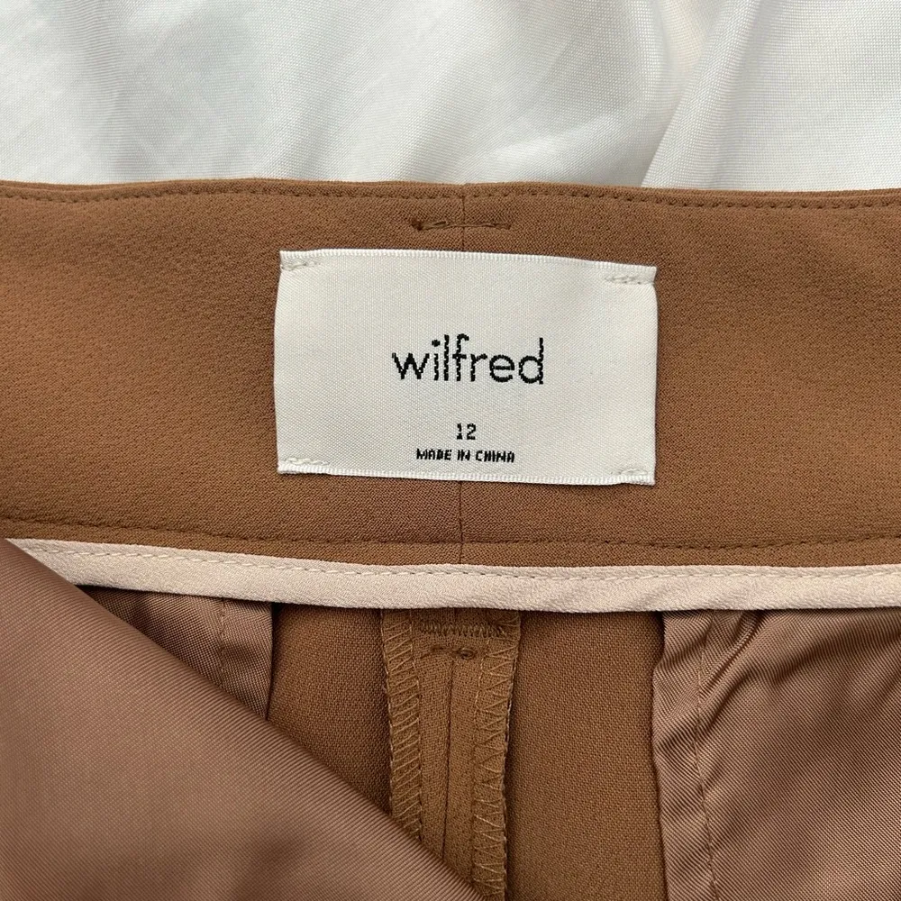 Aritzia | Wilfred tie front ankle pant in saville Tan Size 12 - Image 8