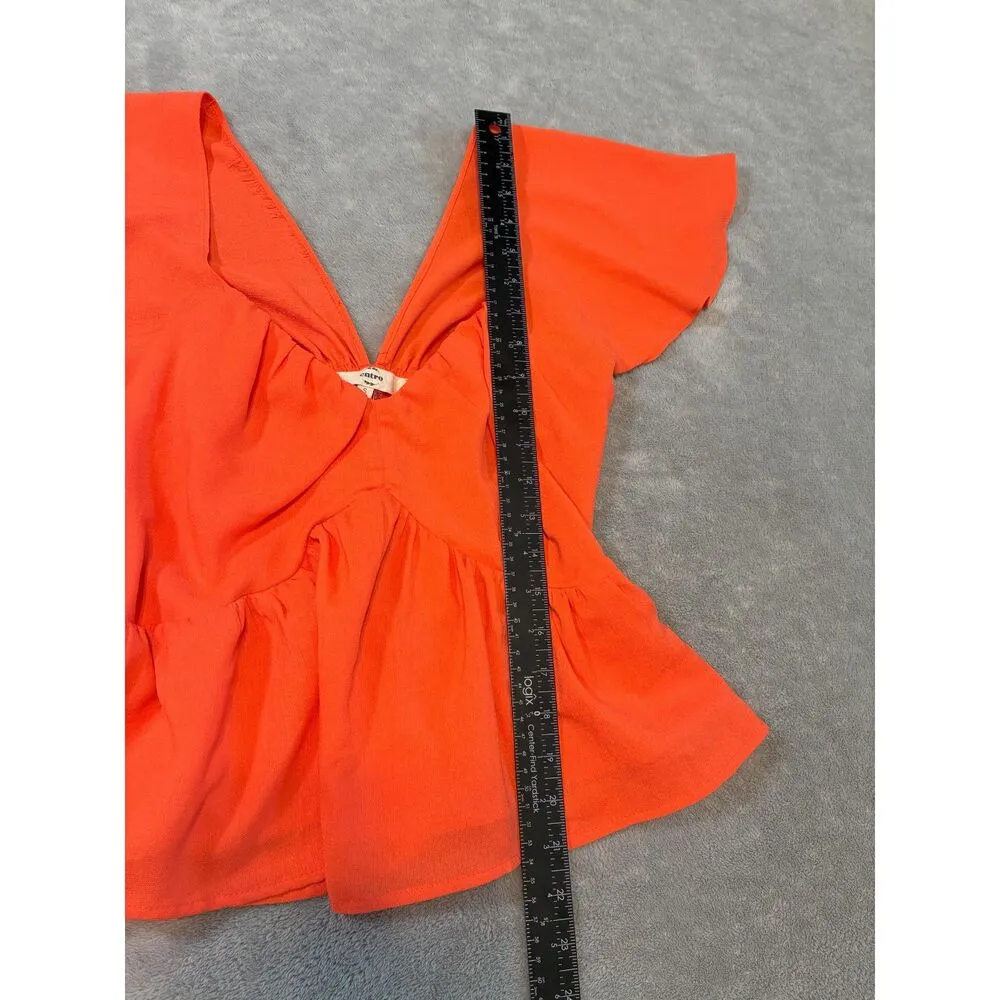 Entro Babydoll Orange Blouse - Image 6