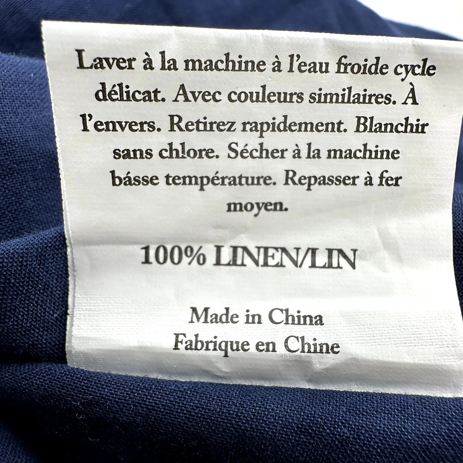 Grae Cove 100% Linen Dress Midi Chambray Tiered A Line Pockets V - Image 6