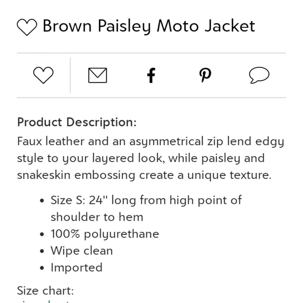 A.B.S. by Allen Schwartz Brown Faux Leather Distressed Moto Jacket - Image 5