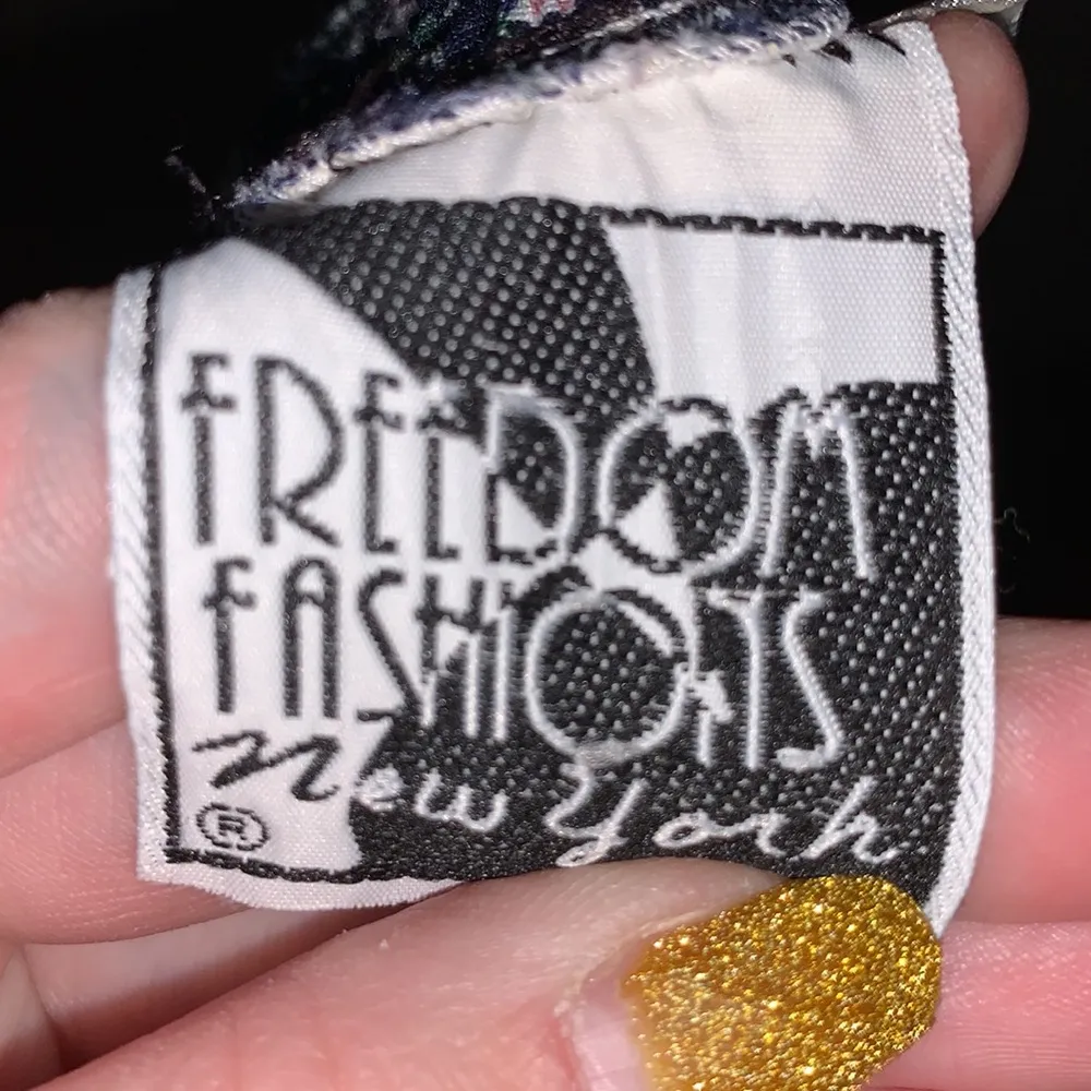 Freedom Fashions vintage blue floral button down maxi skirt Size M - Image 6