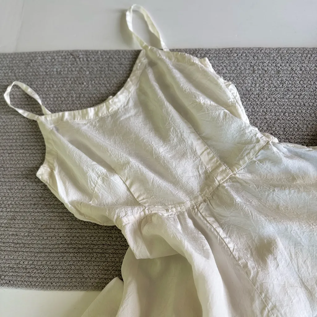 Antique Handmade White Ivory Slip Dress Size XS or Small - Image 9