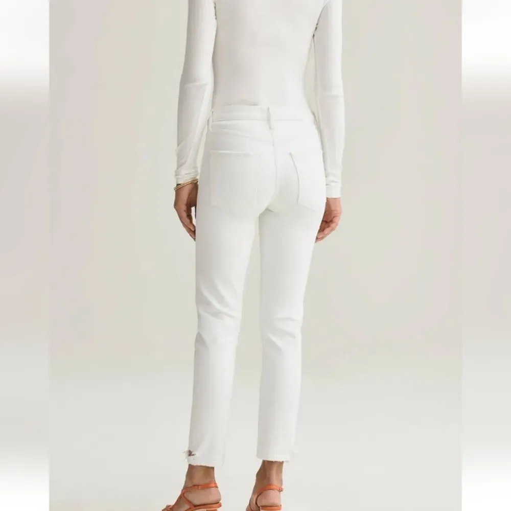 AGOLDE Toni Mid Rise Straight Leg Glowed White Jeans Size 29 - Image 3