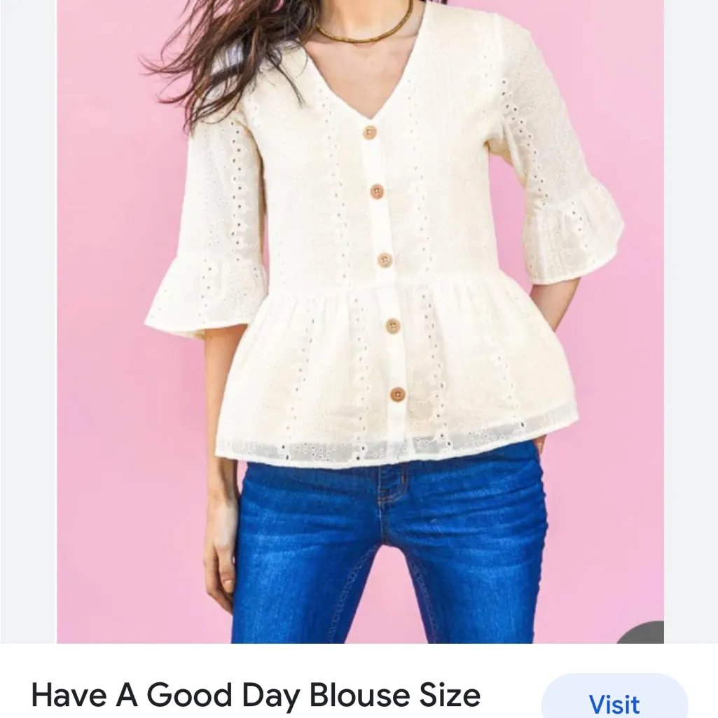 Matilda Jane Have A Good Day Blouse‎ Size S - Image 4