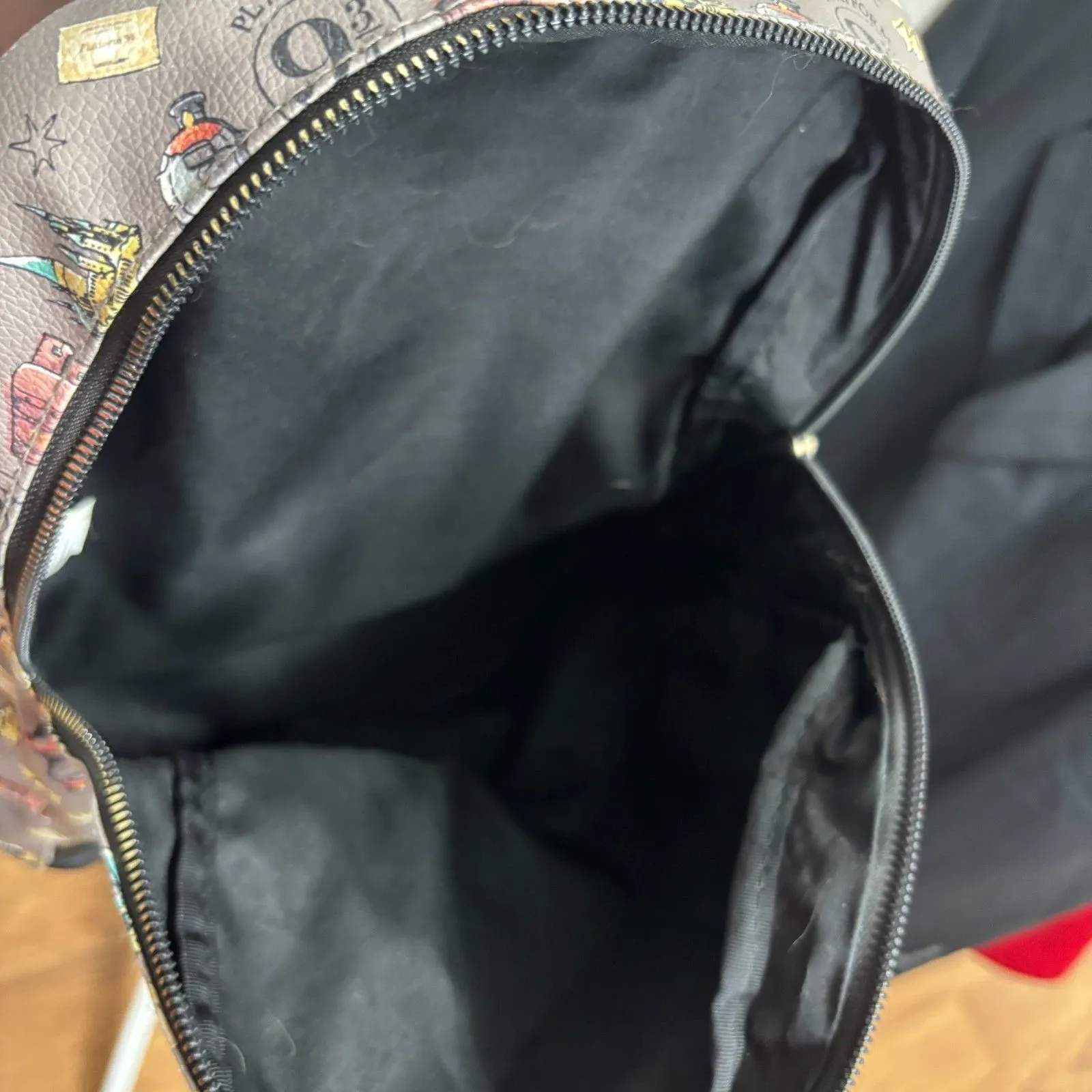 Loungefly Harry Potter Relics Tattoo Allover Print Backpack Faux Leather Gray - Image 3