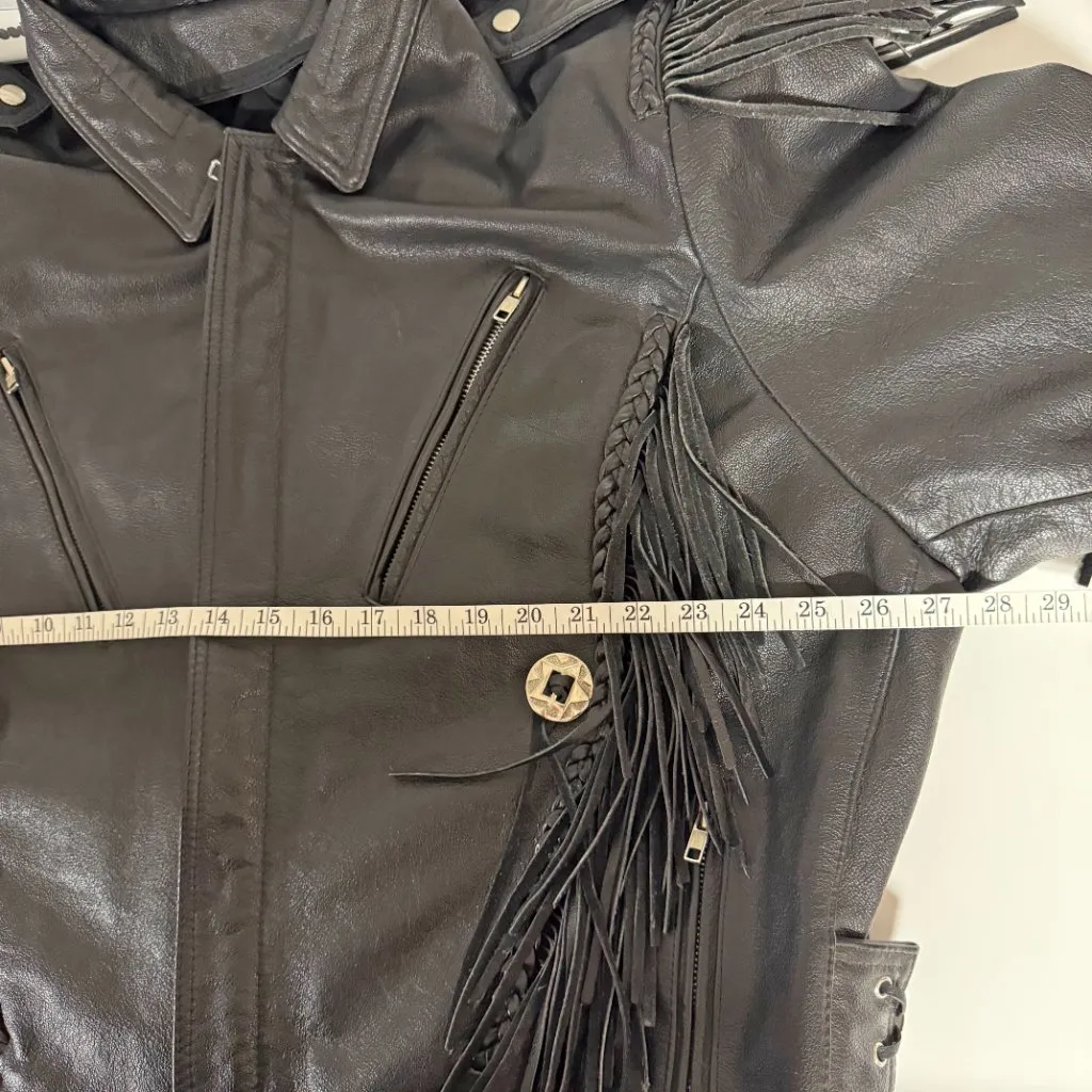 VTG Leather Jacket Black Size undefined - Image 9