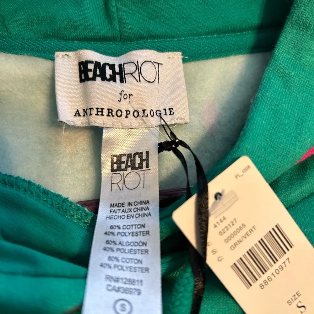 Beach Riot by Anthropologie Green and Pink Sweatshirt Vibrant and Stylish - Image 5