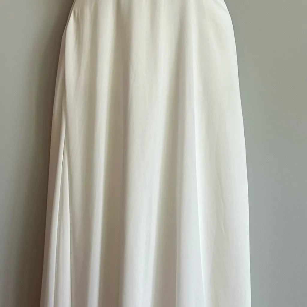 - Lulus White Halter Top Dress - Size Small - wedding, Engagement, shower dress - Image 2
