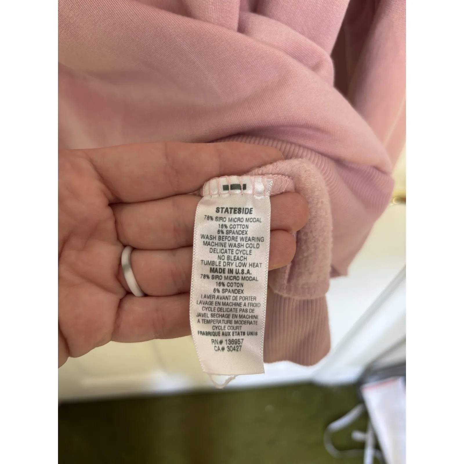 Stateside Pink Softest Fleece Crewneck Size Small Modal Comfy Cozy Closet Staple - Image 5