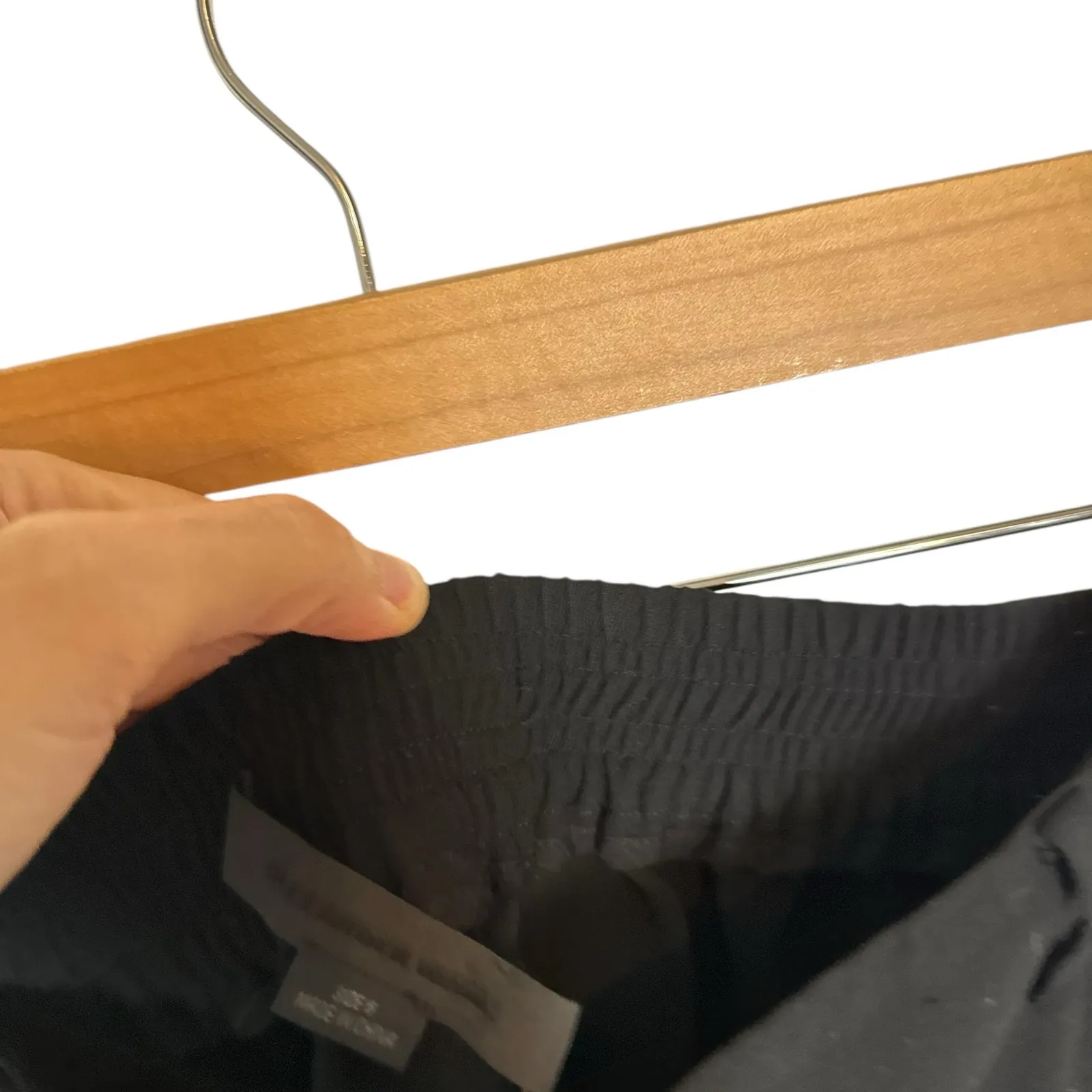 Alexander Wang Black Flat Front High Rise Blue Trim Sporty Modern Shorts Size 6 - Image 6