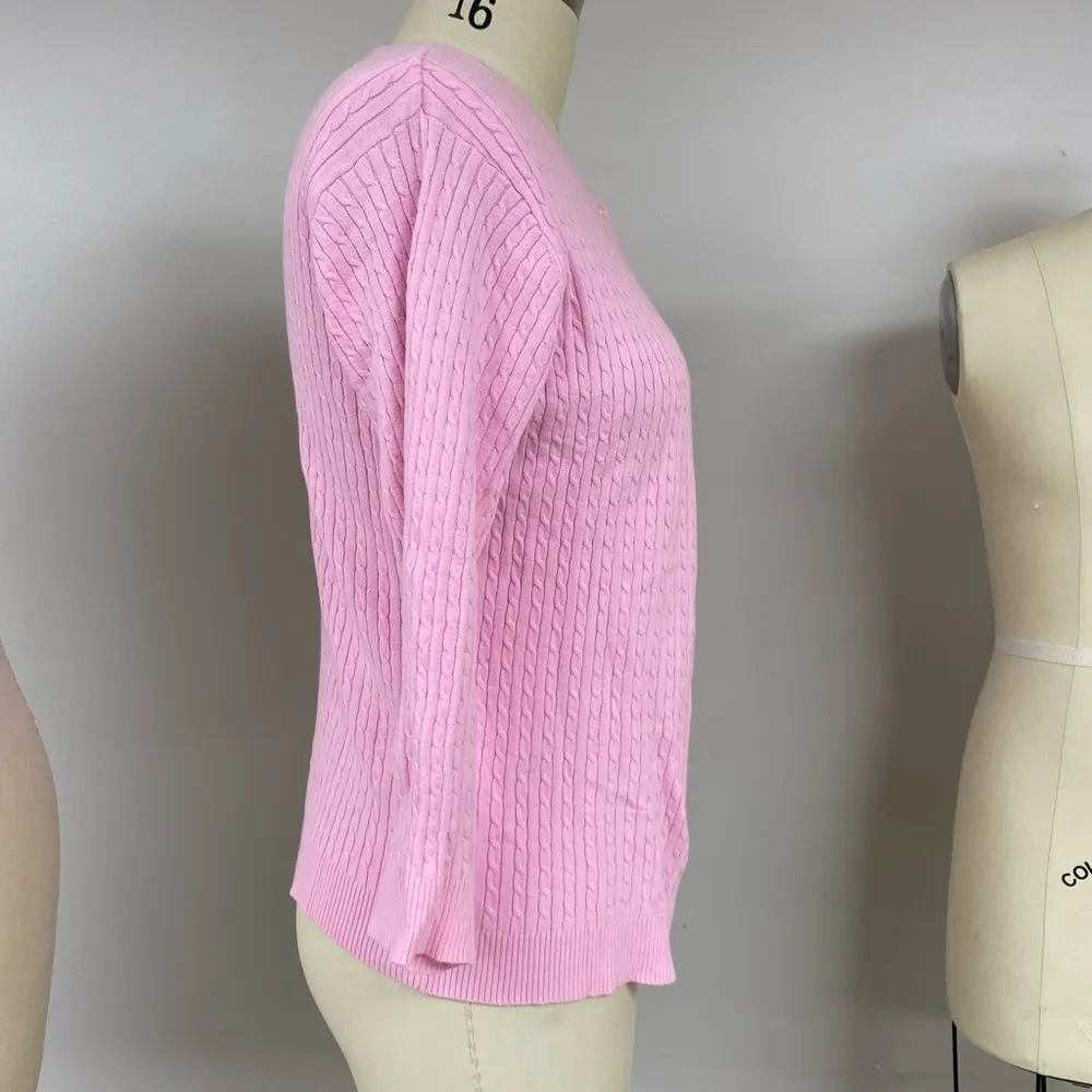 Cable Knit Cardigan M - Image 5