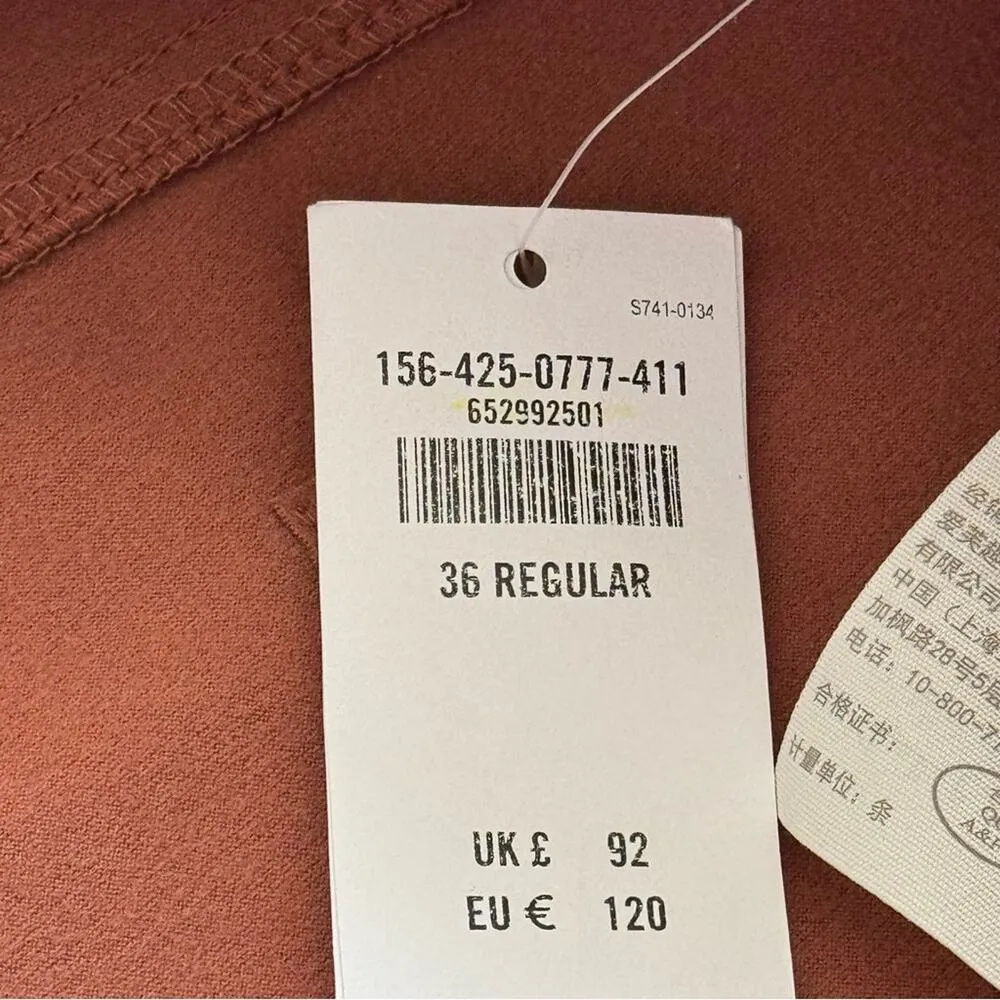 Abercrombie & Fitch The 90’s Straight Ultra High Rise Brown Faux Leather Pant 36 - Image 9