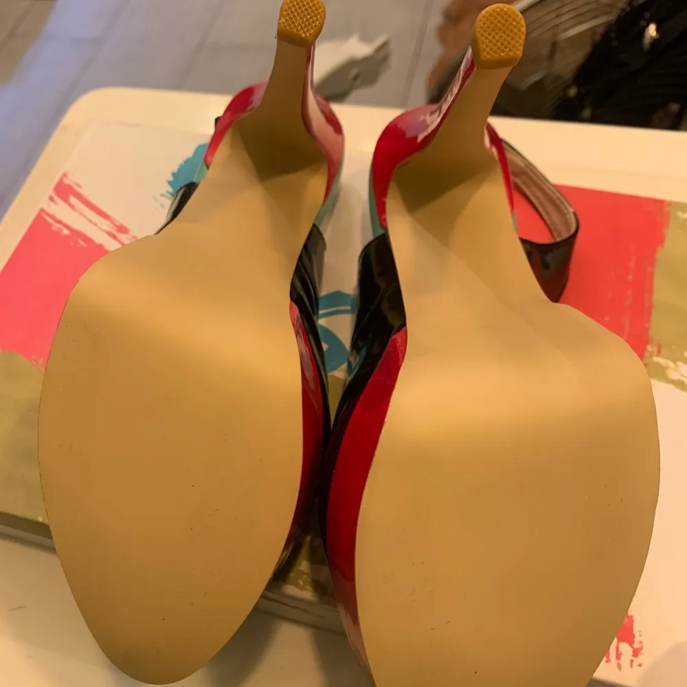 Brand new colorful high heels original 90 now 50 size 6全新高跟鞋原价90现价50 6号 Red - Image 7