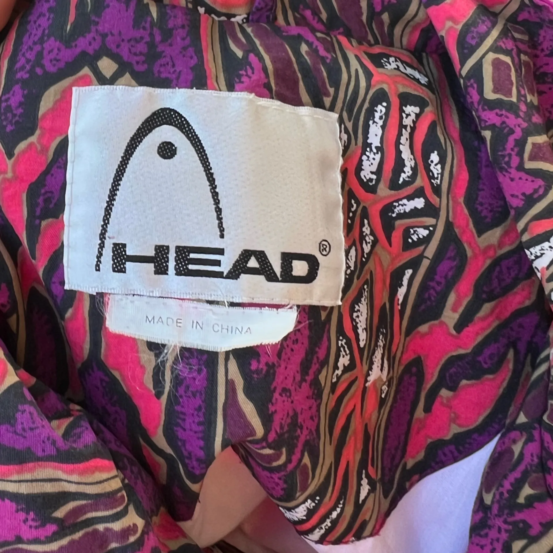 Vintage HEAD 90s Purple Pink Native Aztec Jacket Women's Size Medium - Image 6