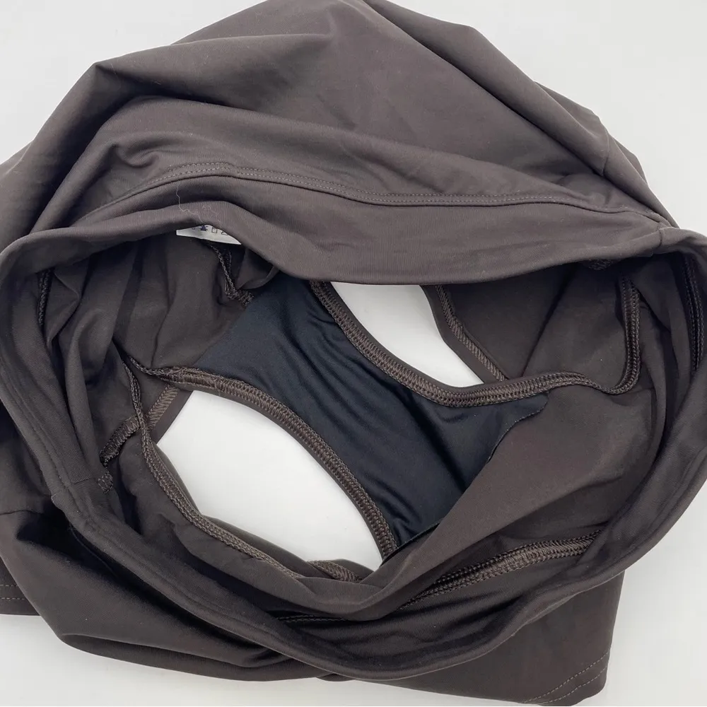 Lands End Women's Mini Swim Skirt Bottoms Tummy Control 193105 Brown Size 10 - Image 4