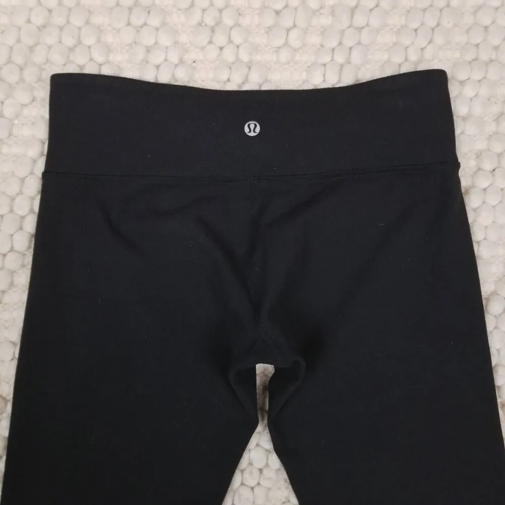Lululemon Ruffle Crop Leggings Black Sz 8 - Image 6