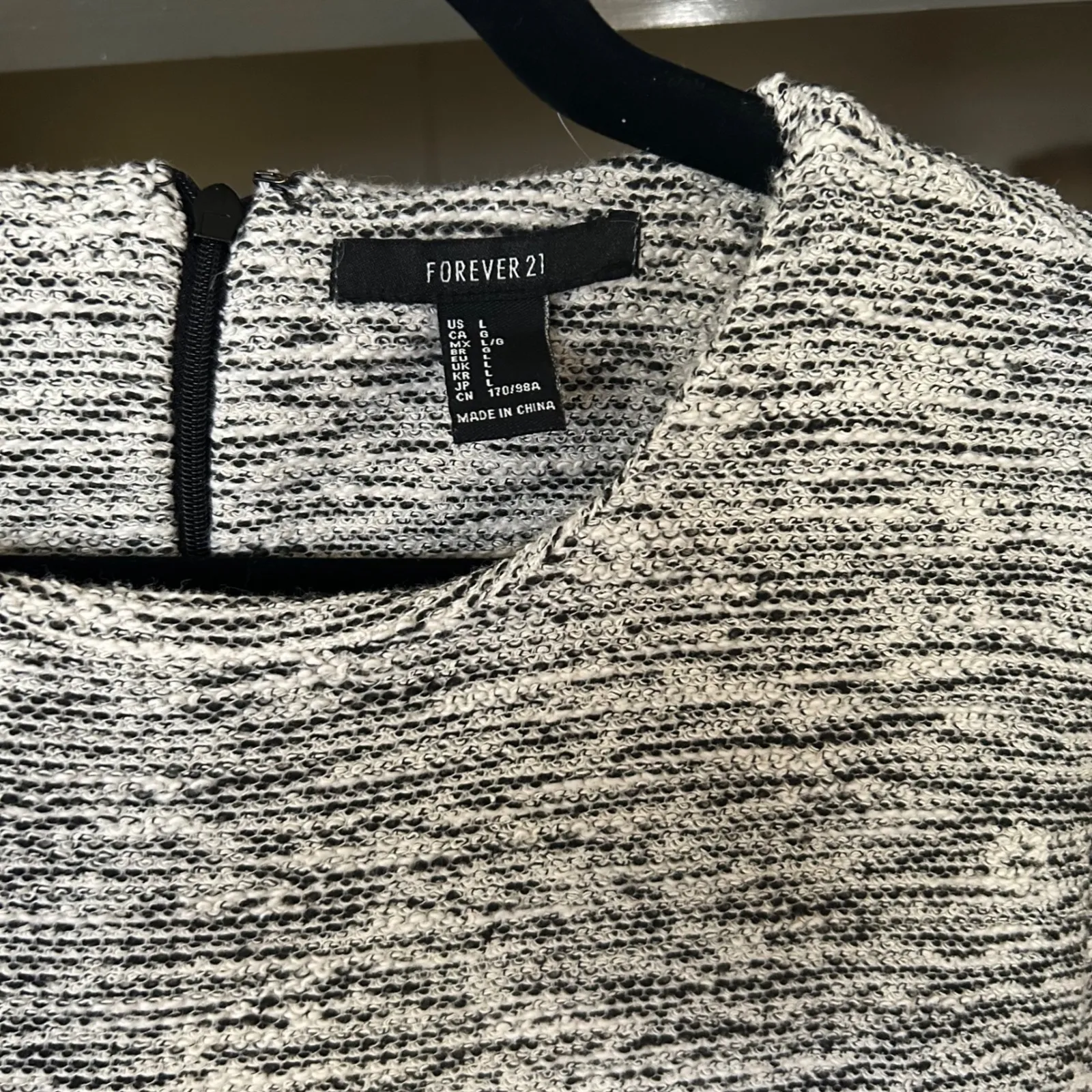 Forever‎ 21 Tweed Dress - Short Sleeve Career Casual - L - Image 4