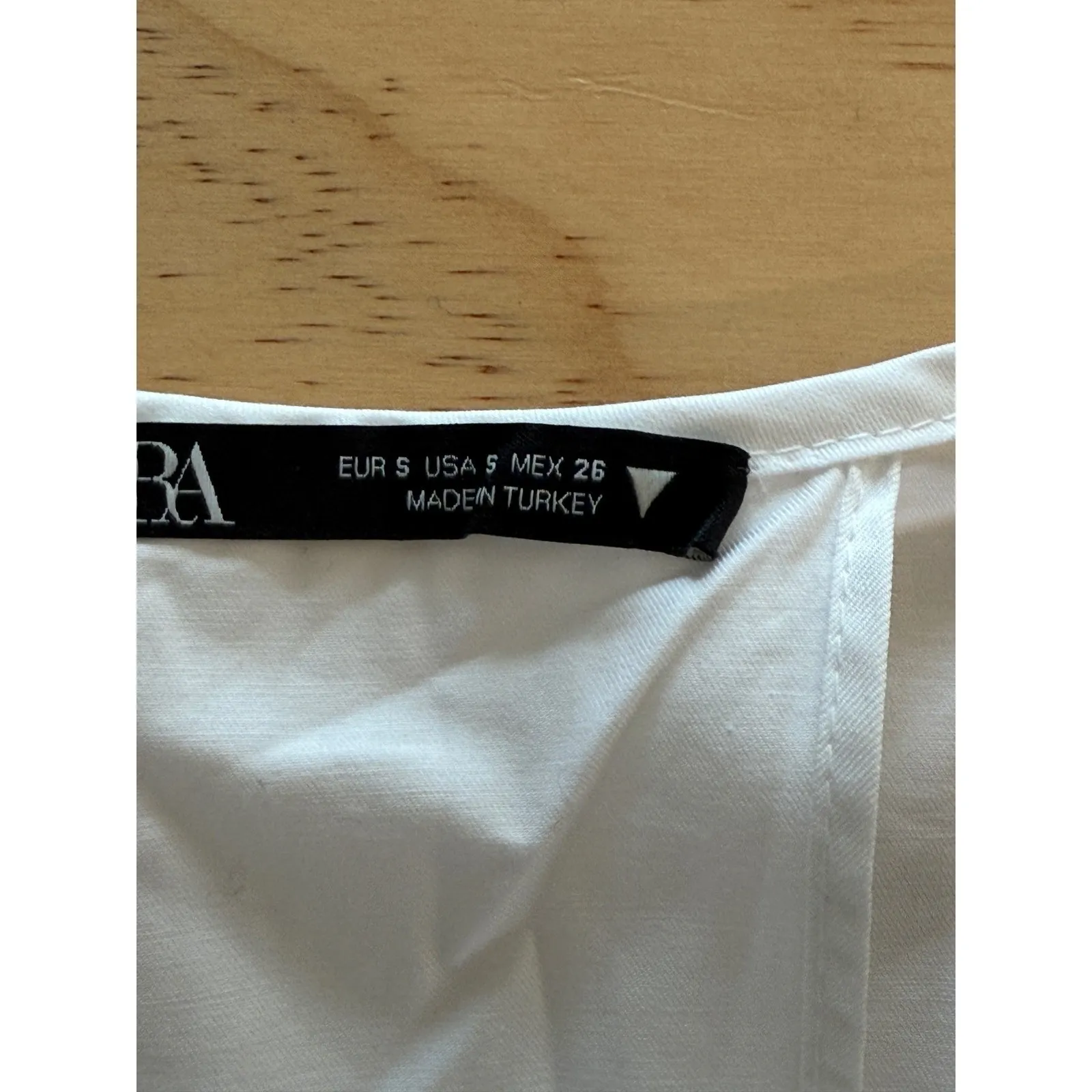 NWOT‎ Zara Size Small White Gabardine Fabric Halter Top Lightweight Beach Unique - Image 4