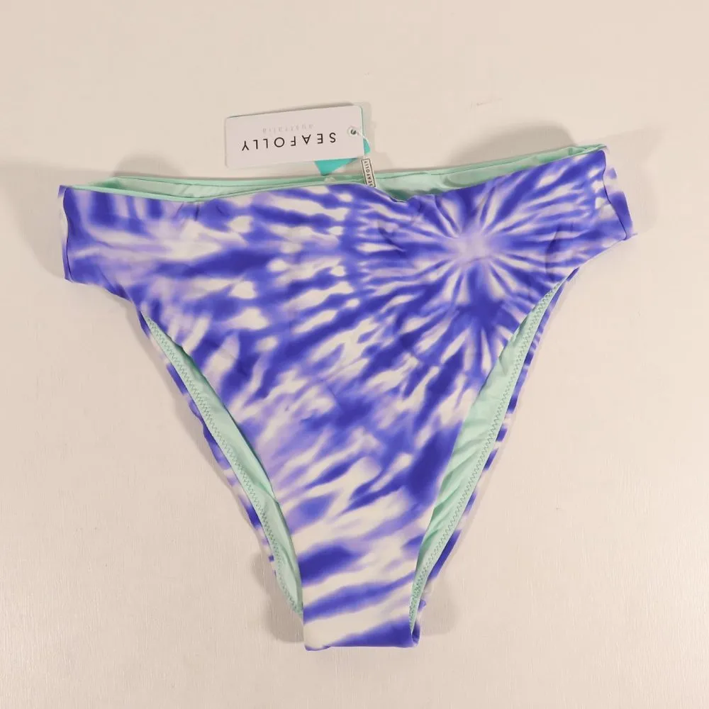 NWT Seafolly X Revolve Beach Break High Rise Bottom in Dazzling Blue - Image 4