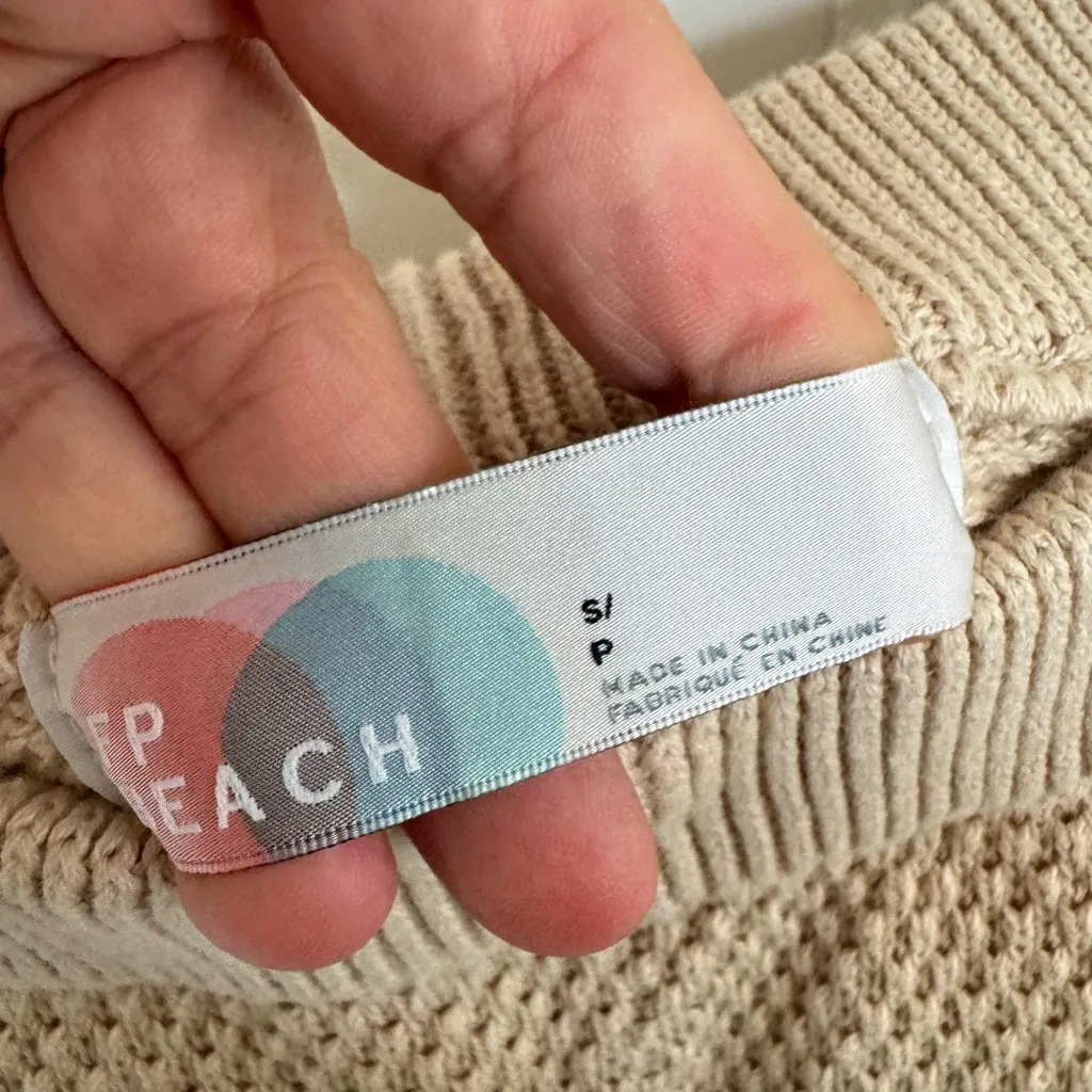 Free People FP Beach Hailee Waffle Stitch Wide Leg Pants size small - Image 3