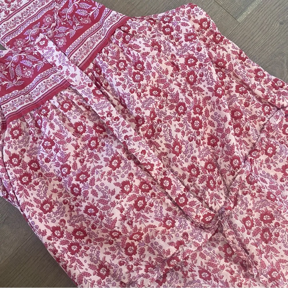 faherty adella pink floral printed cotton jumpsuit - Image 6