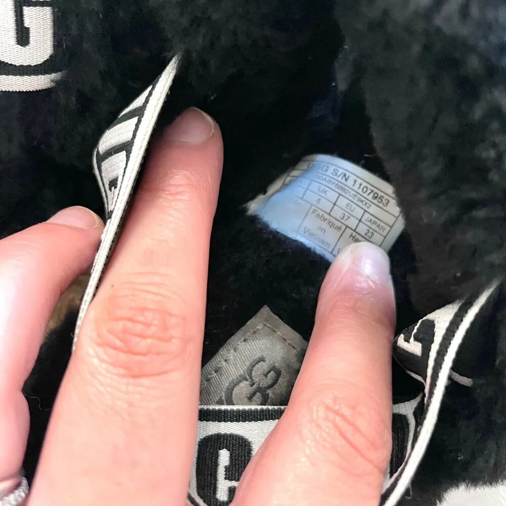 UGG Women's Oh Yeah Fuzzy Slide in Black Size 6 - Image 6