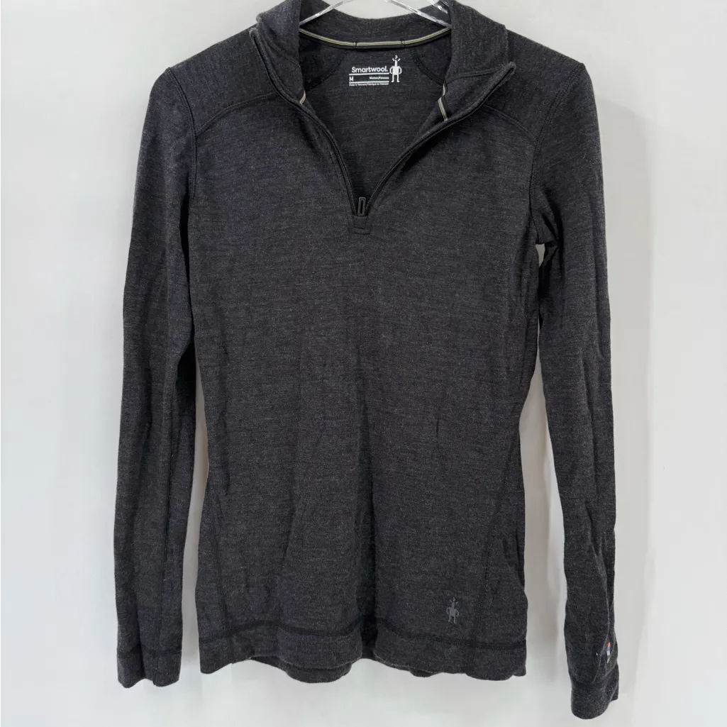Smartwool Women's Classic Thermal Merino Base Layer 1/4 Zip size medium - Image 6