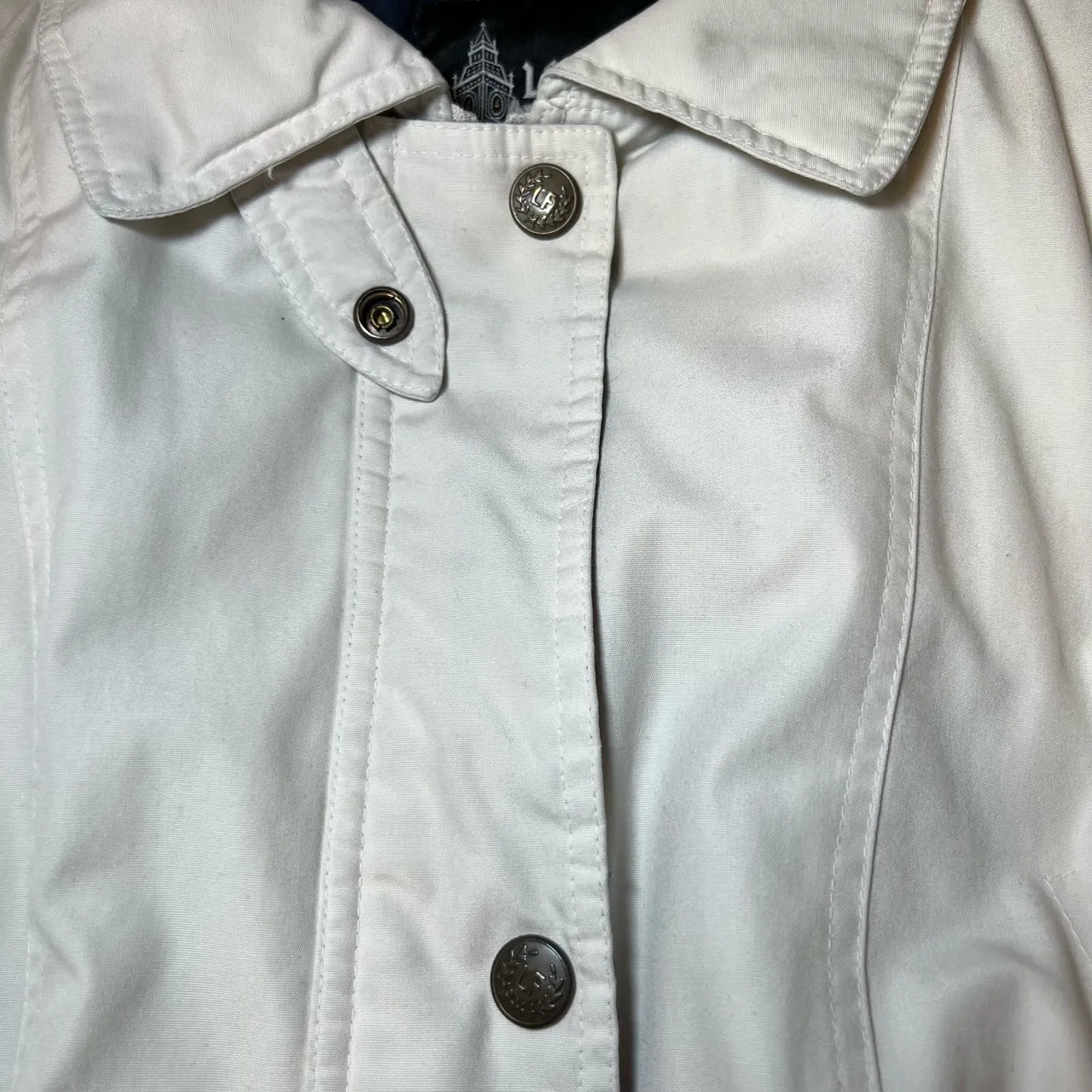 London Fog Jacket Womens 14 Beige Vintage Utility Anorak Drawstring Outdoorsy‎ - Image 4