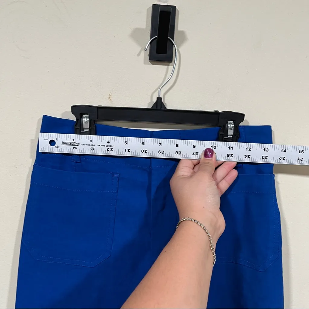 NWT Maeve blue night size 26 cropped ankle pants Anthropologie wide women - Image 2