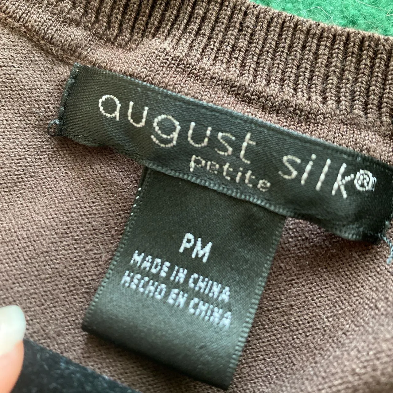 August Silk Brown Silk Tank Top - Image 3