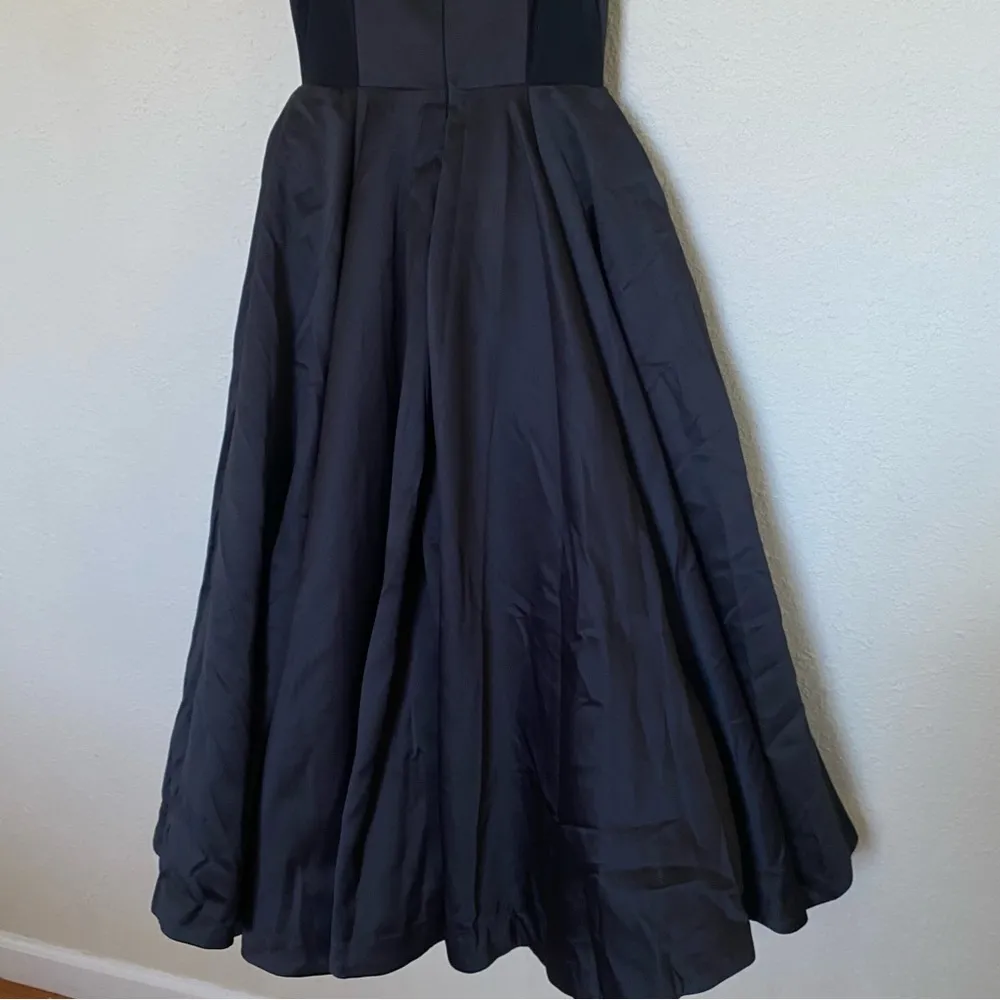 House of CB‎ 'Mademoiselle' Black Satin Tulle Midi Dress NWOT size XS - Image 8