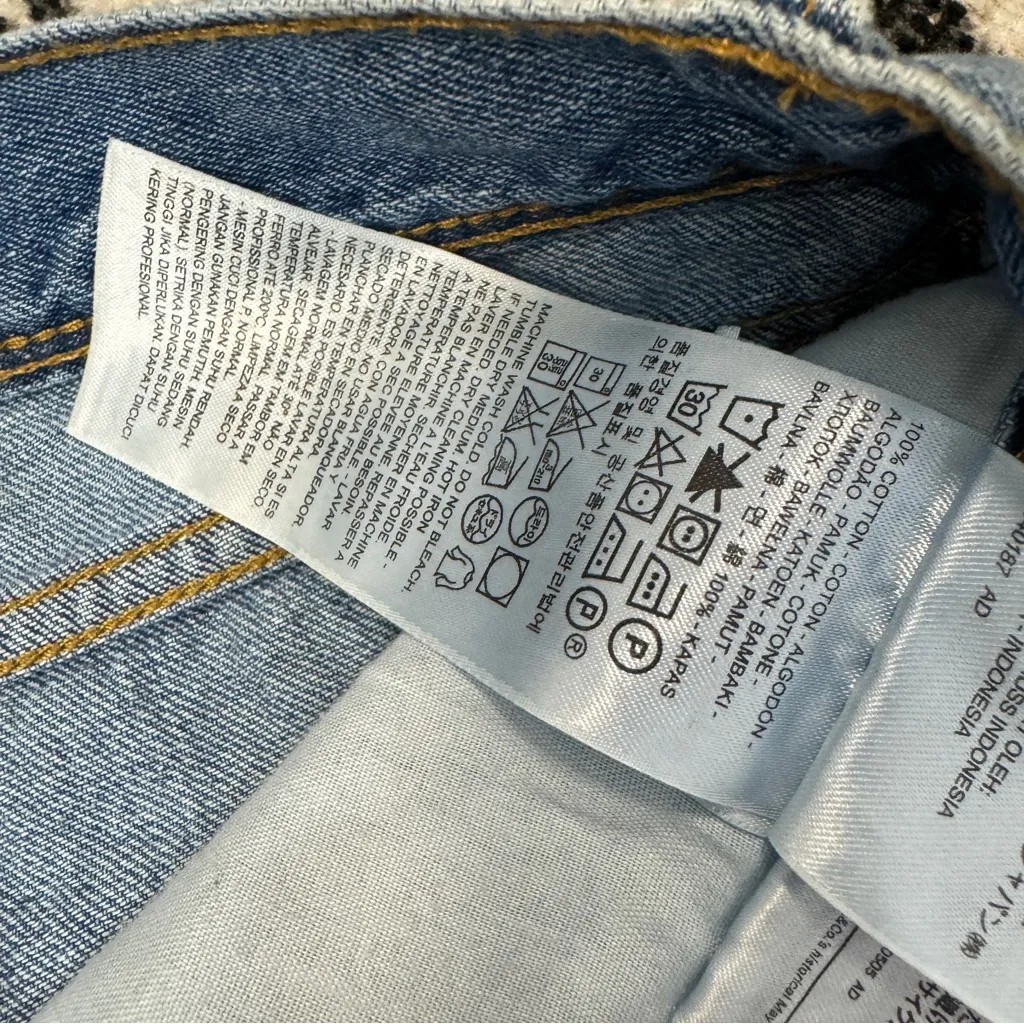 NWT Levi’s High Rise Distressed Cutoff Shorts Night Tune size 30 NEW - Image 10