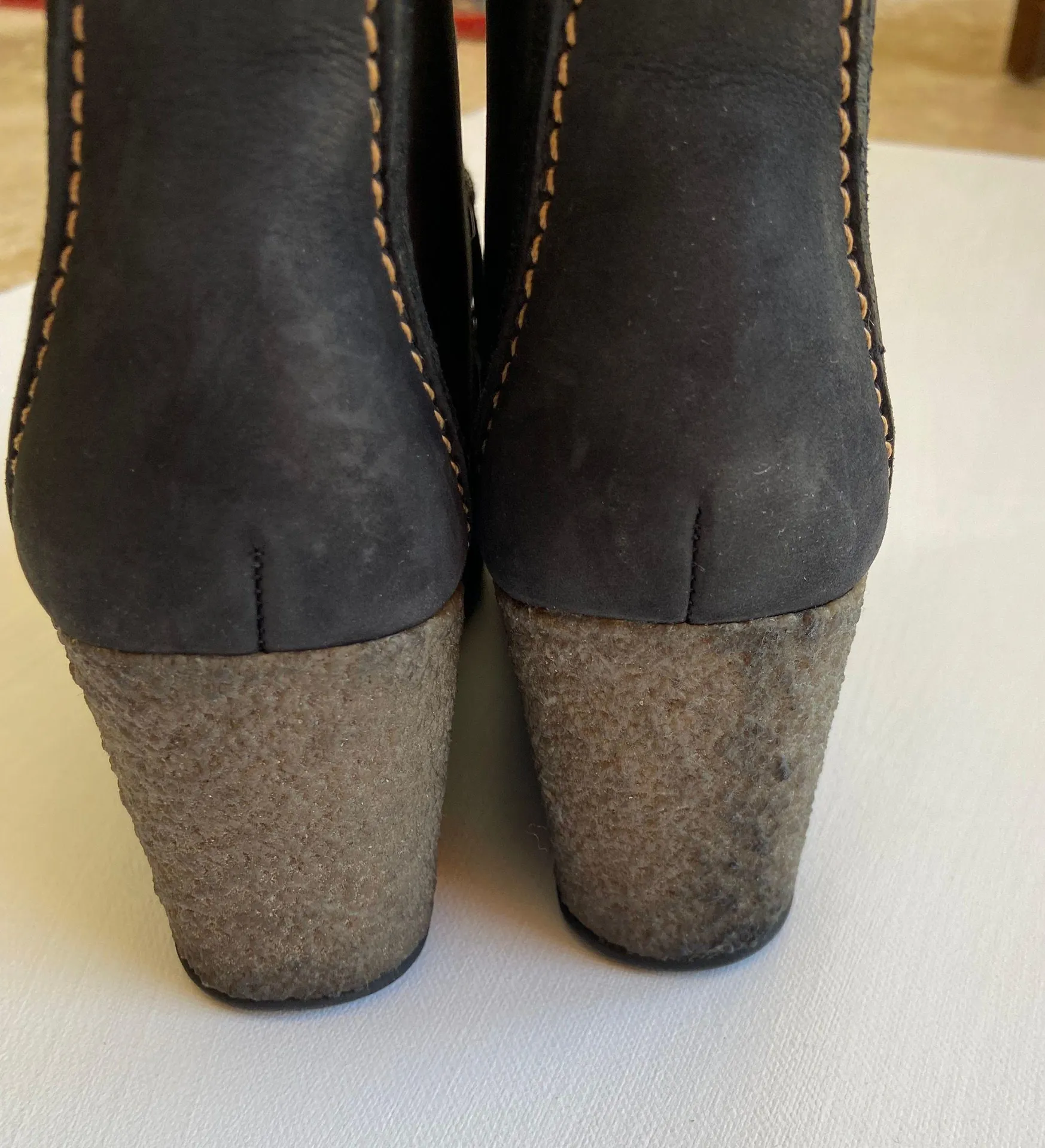 Suede Wedge Boots - Image 8