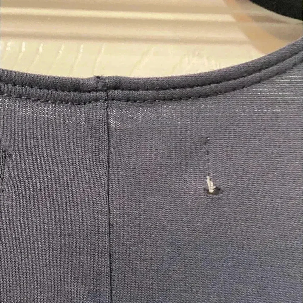 Abercrombie & Fitch Navy Blue Soft Flowy Viscose Racerback Top Tank Dress Size S - Image 9