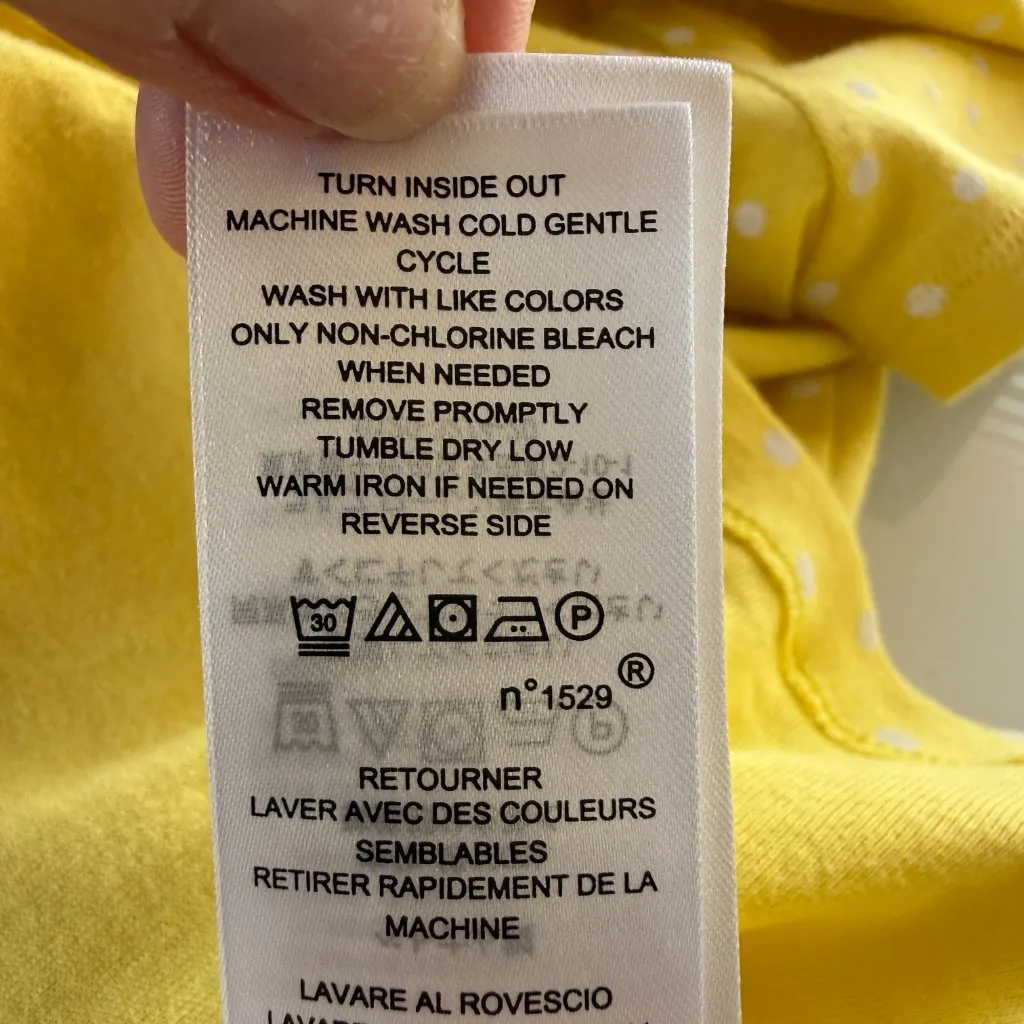 Lauren Ralph Lauren XL yellow with white polka dots short sleeve pullover shirt - Image 9