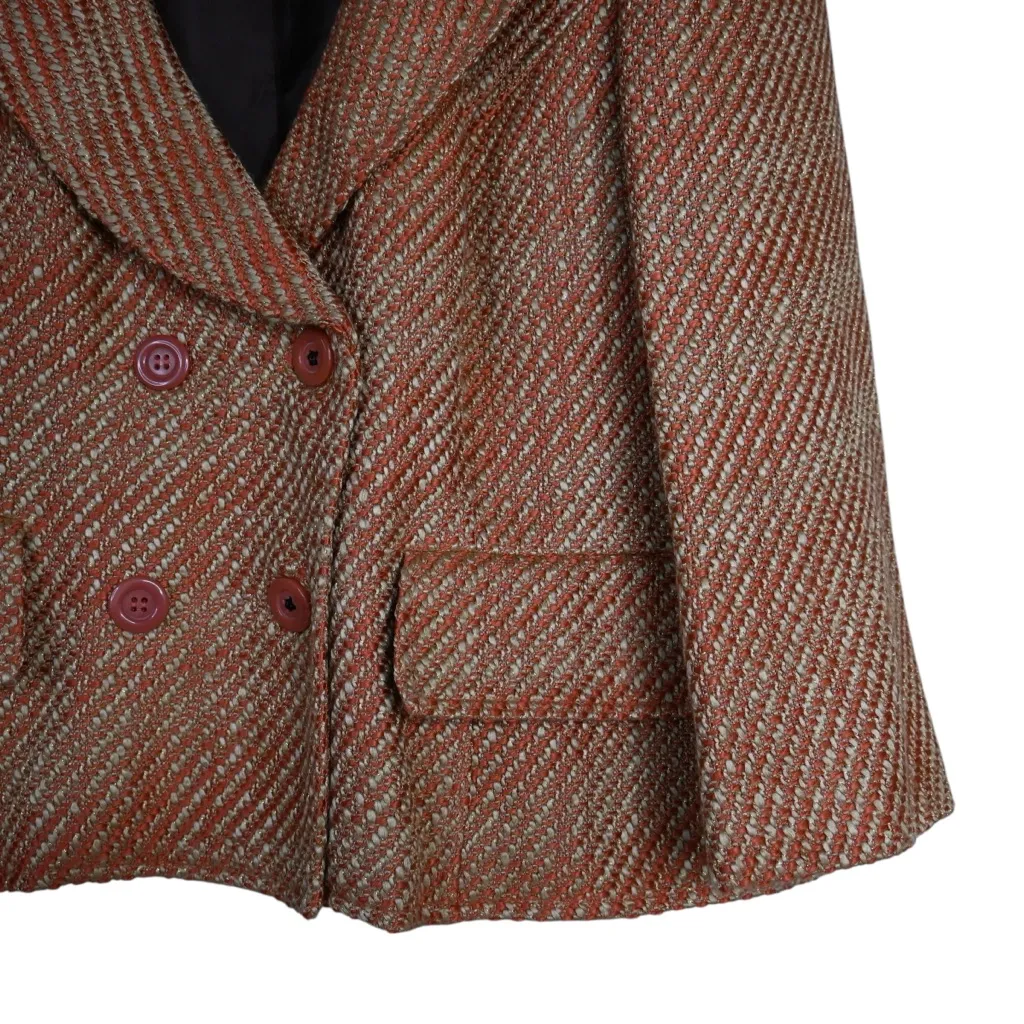 Worthington  Women's 18 Double Breasted Tweed Blazer Jacket - Image 5