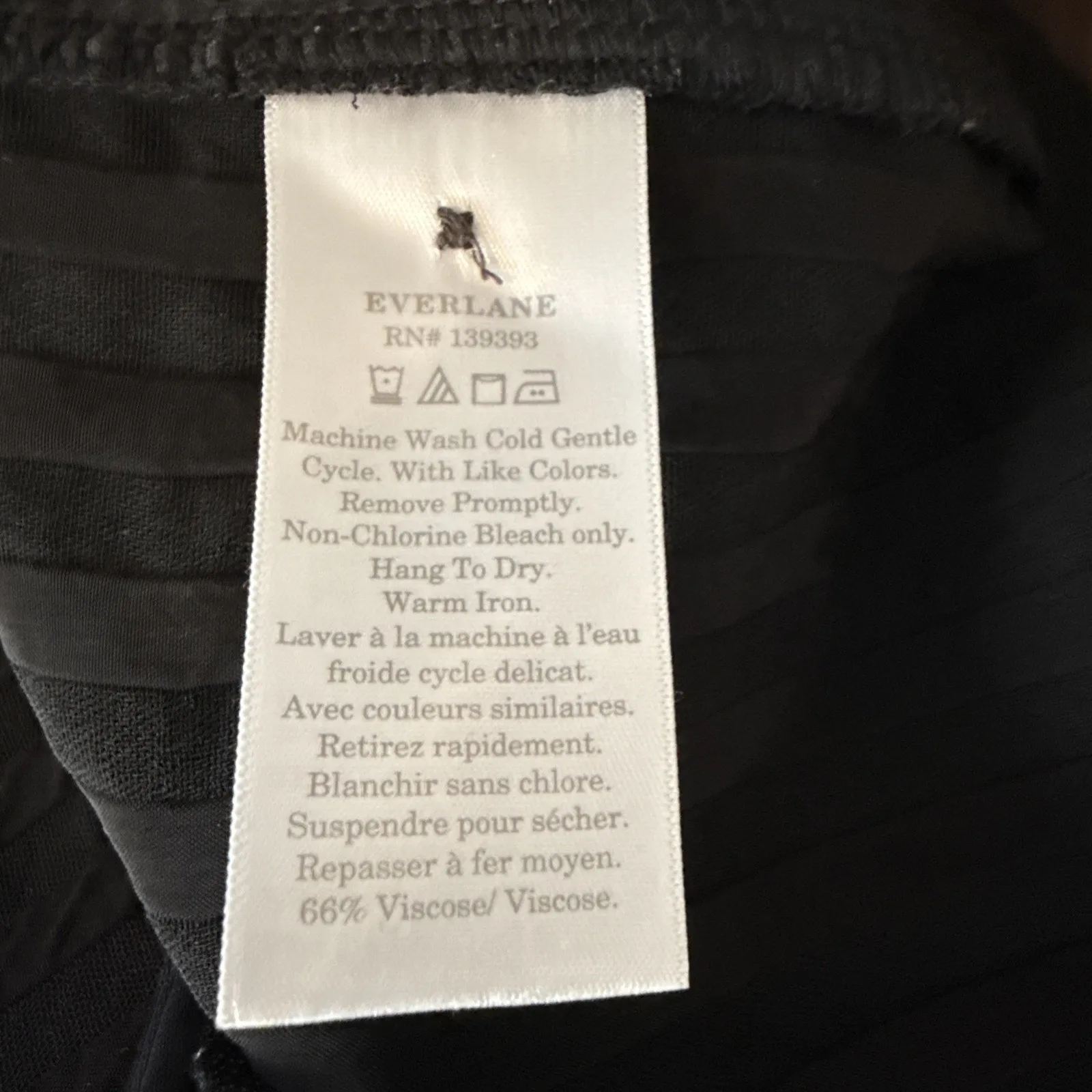 Everlane Womens City Stripe Way High Drape Pants Size 8 Black Viscose Wide Leg - Image 6