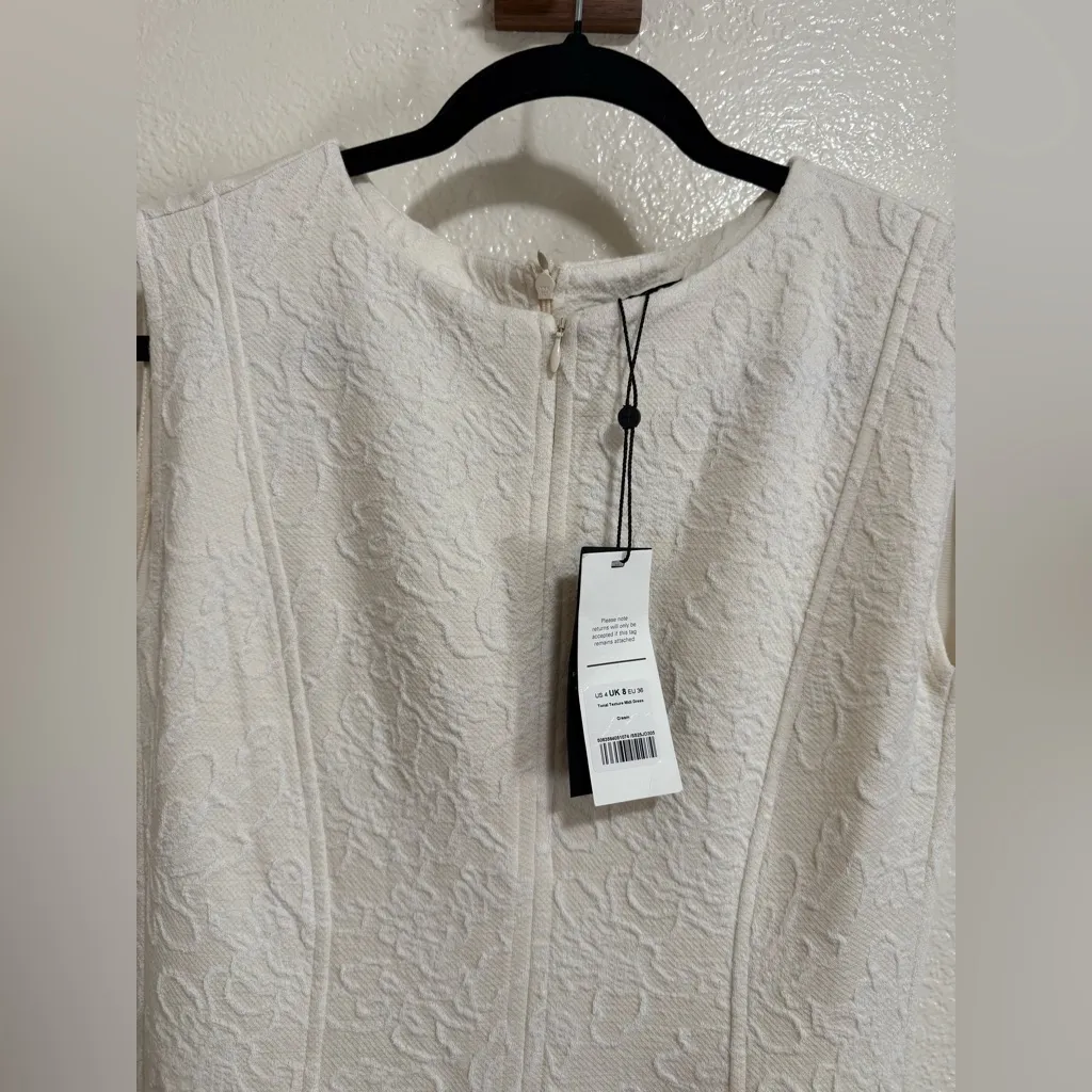 ME+EM Textured Midi Dress White Size 4 - Image 8