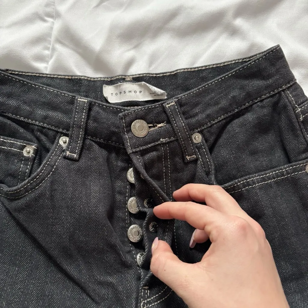 Topshop Black Jeans Womens Size 25 L32 Classic City Gothic Grunge Vampire - Image 4