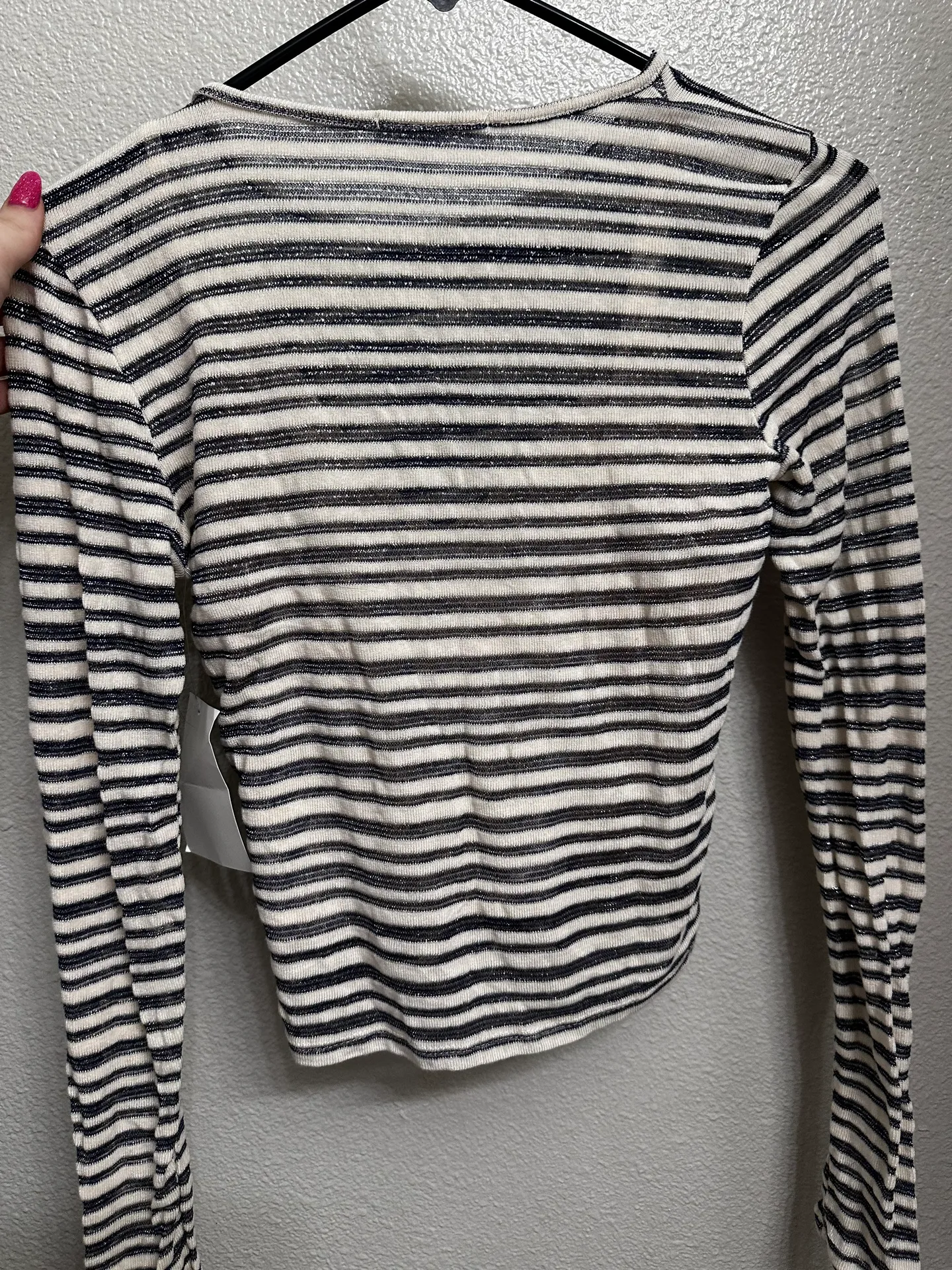 Sheer, Two-Layer, Long-Sleeved Crop Top - Image 2