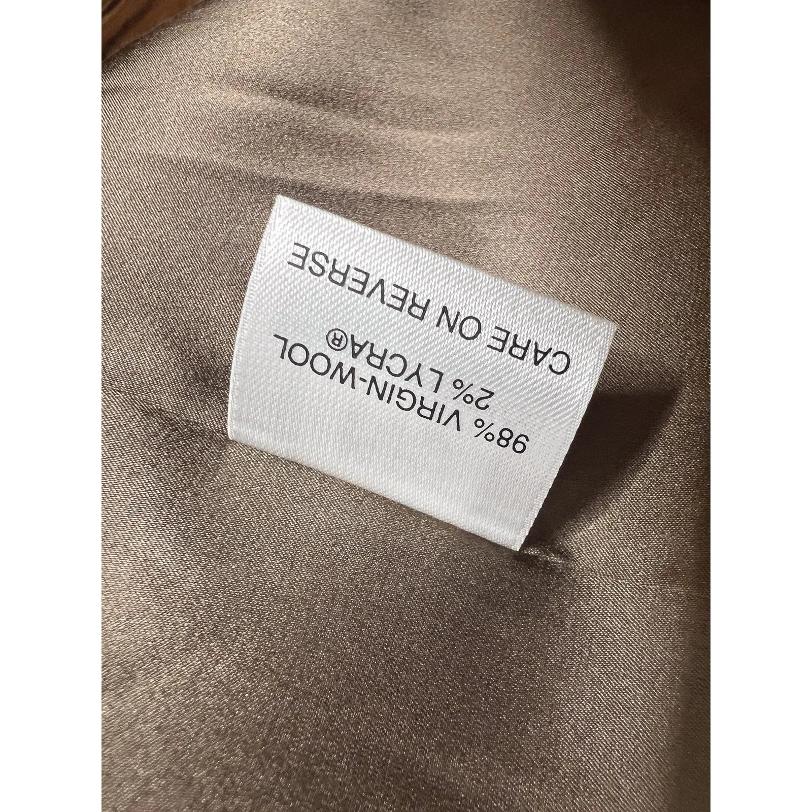 St. John Collection By Marie Gray Taupe Wool Long Sleeve Blazer Jacket Size 8 - Image 6