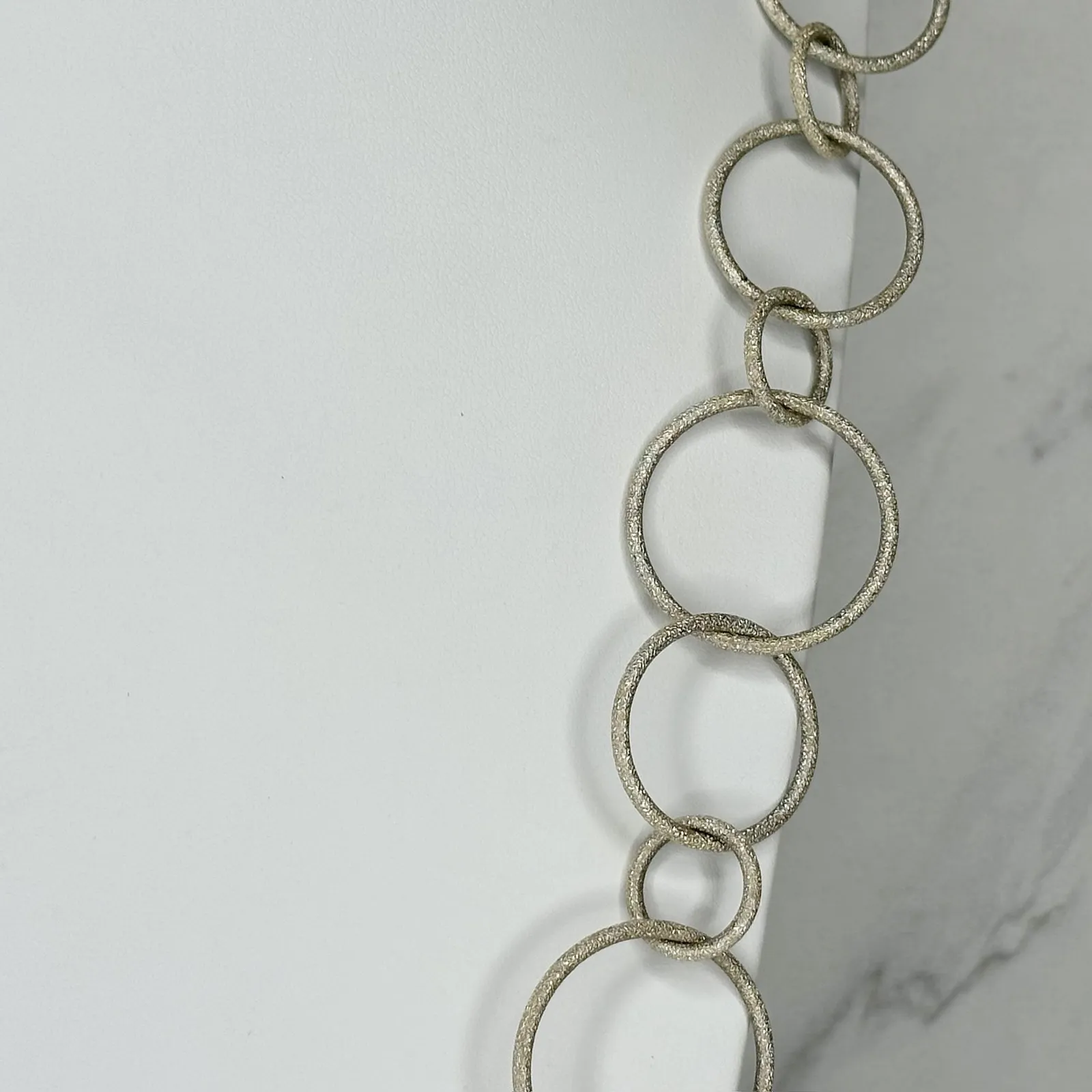 Joan Rivers Sparkly Silver Tone Long Chain Link Necklace ✨ - Image 11