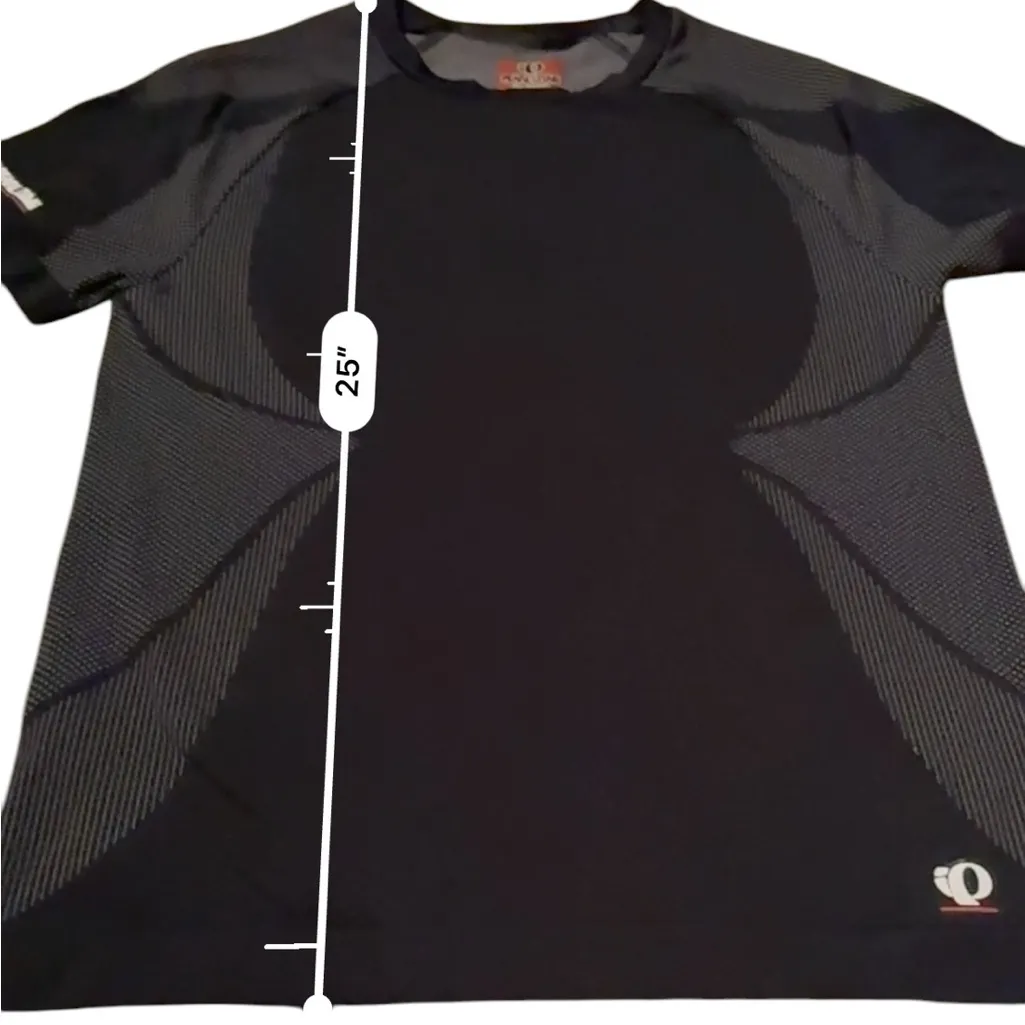 Vintage Pearl Izumi Set of 2‎ Black & Gray Short Sleeve Activewear Shirts Sz M - Image 7