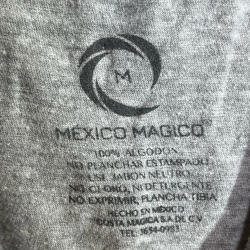 Frida Kahlo Graphic Tee Gray Costa Maya Mexico Magico 100% Cotton Women’s M Size M - Image 3