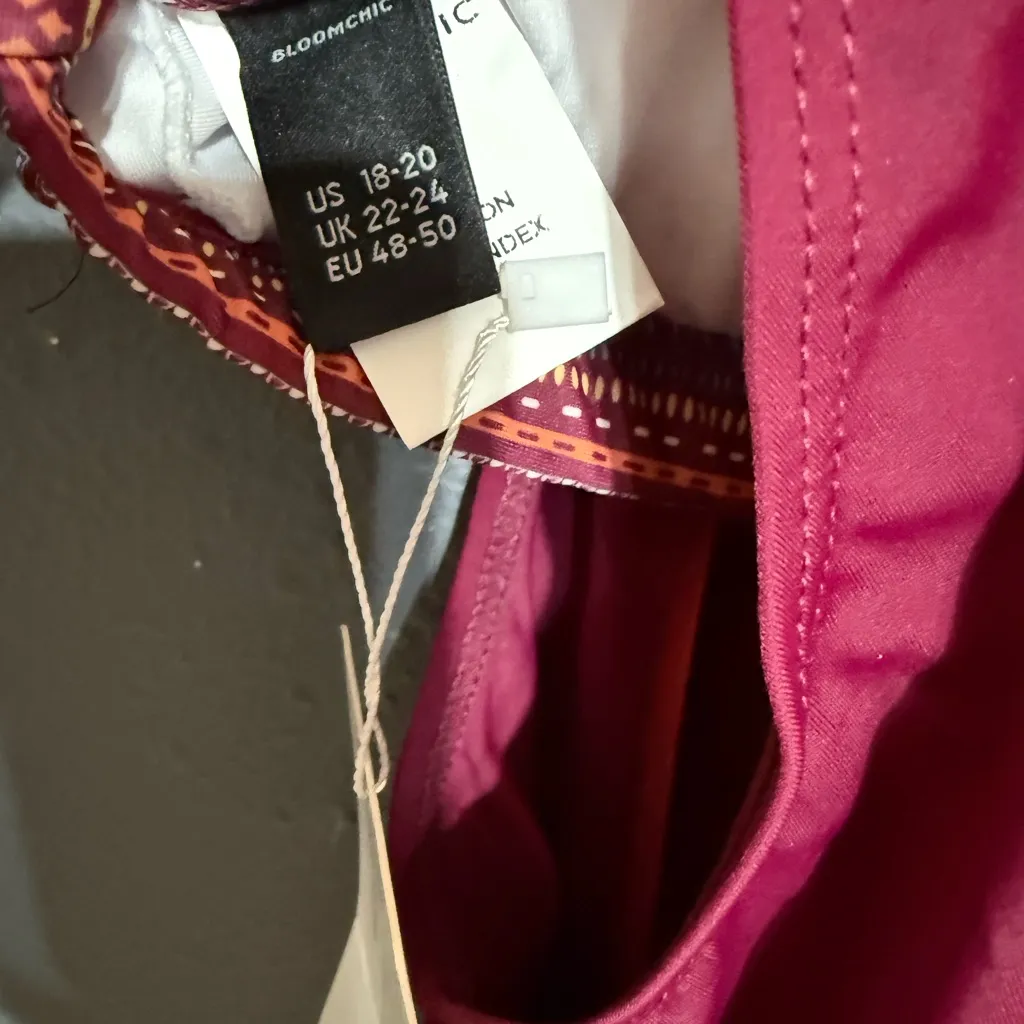 BloomChic Pink Ruffled Swim Top Size 18 - Image 3