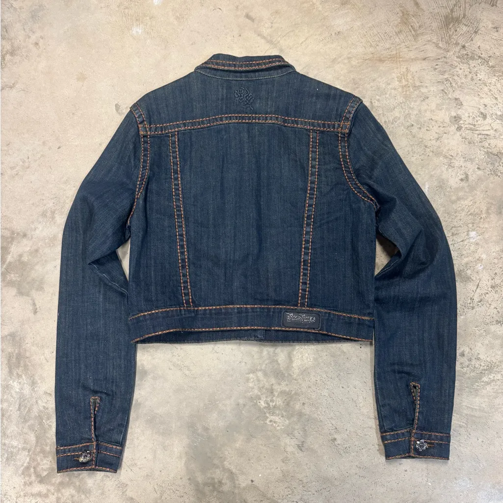 Rose Royce Thick Stitch Denim Jacket Blue Size L - Image 2