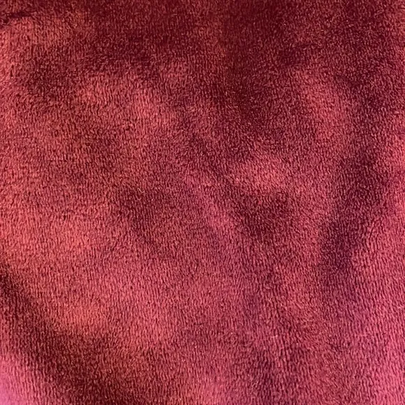 Honeydew Velour Dark Purple Joggers w/ Hot Pink‎ Ribbon Drawstring Waist Large - Image 5