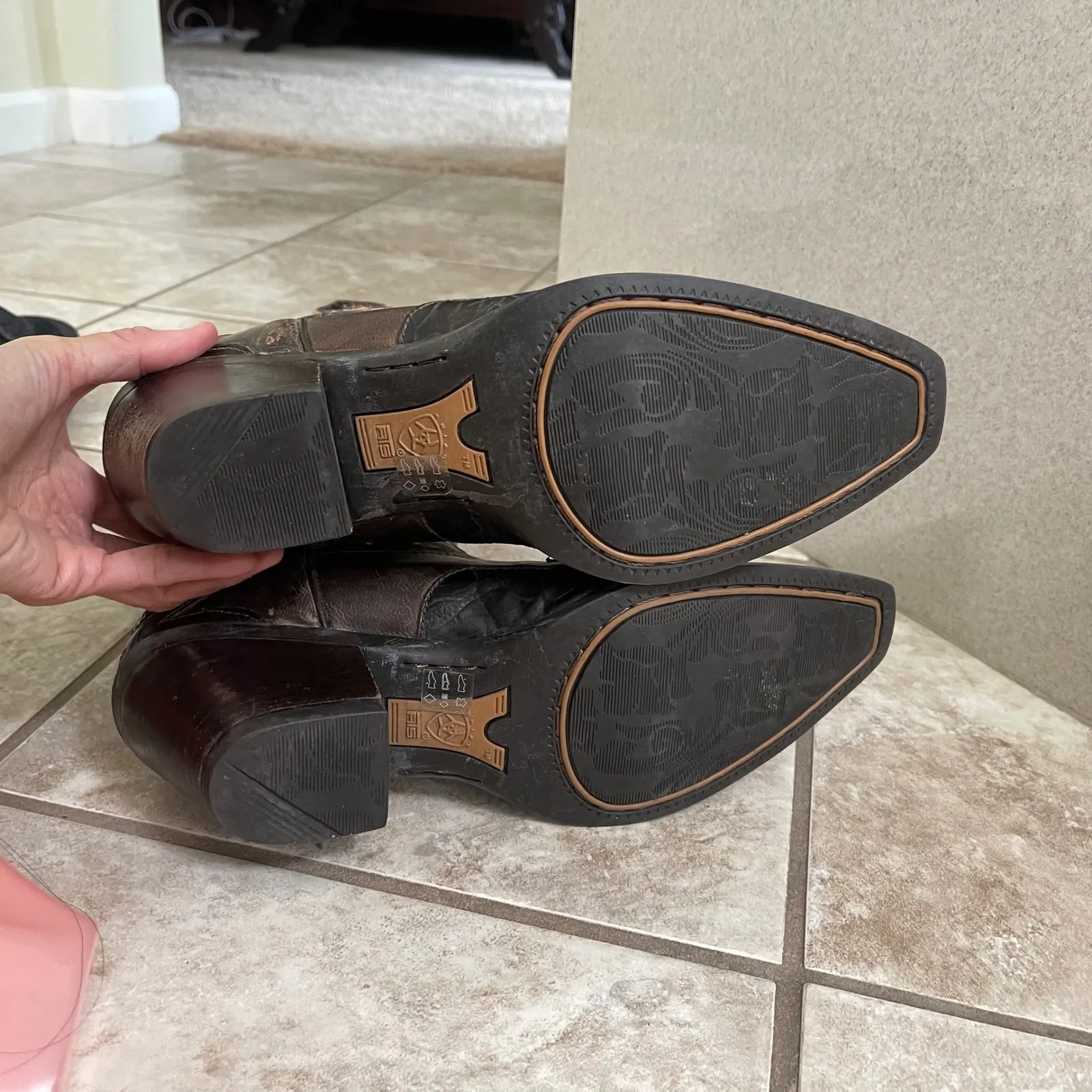 Ariat Style dahlia 0003780 Women's Brown Leather Cowboy Western Boots Size 9.5b - Image 6