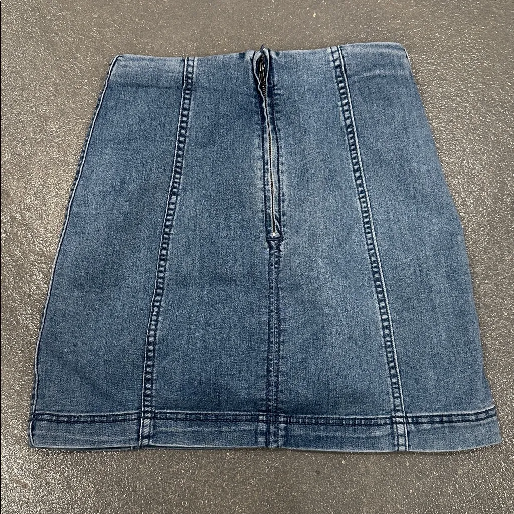 Denim Blue Women's Skirt - Image 2