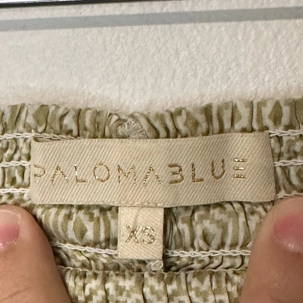 PALOMA BLUE Paloma Green Mosaic Print Shorts 100% Silk Lightweight Beachy Sz XS - Image 5